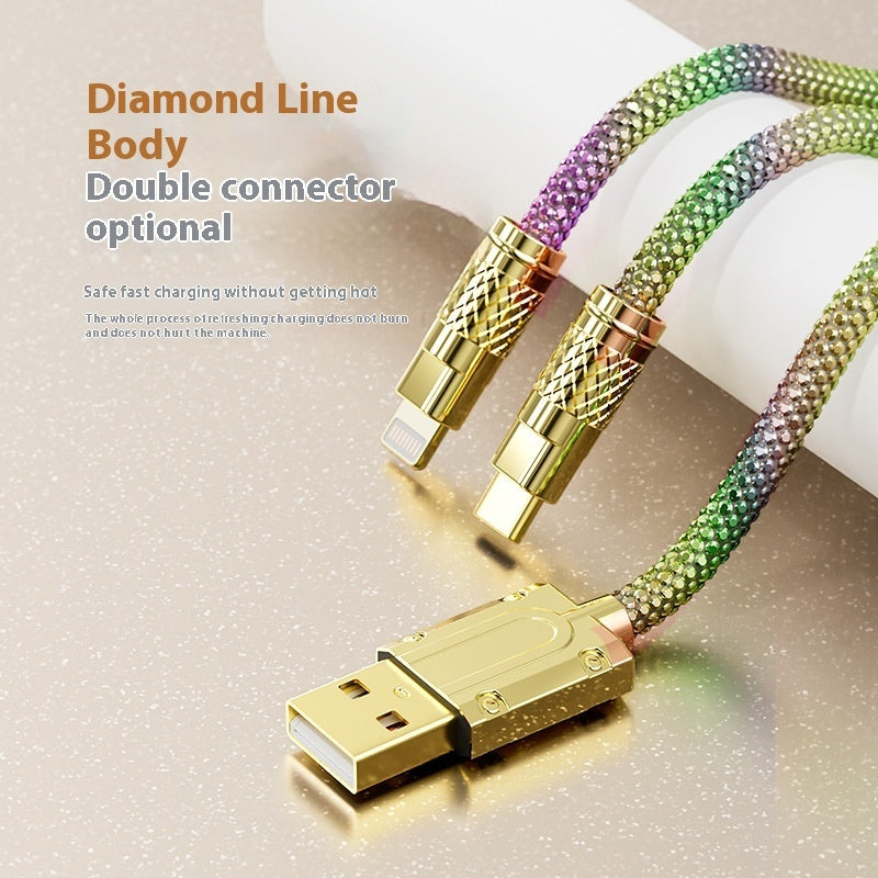 Experience Unmatched Charging with the PD20W Diamond Braided Type-C Charging Cable
